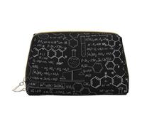 Bolsas de cosméticos impresas de ladrillo de colores, pequeña bolsa de maquillaje de cuero para bolso, bolsa de cosméticos, bolsa de aseo para mujer viaje, Química científica abstracta, One Size