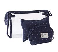 Bolsas de Cosméticos Mujer Bolsa de Maquillaje de Tocador Transparente para Viajes, 3PCS Estuche Organizador de Belleza de Plástico Impermeable para Vacaciones