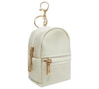 Bolsas de cosméticos pequeñas de moda para mujer, de piel sintética, soporte para lápices labiales y organizadores de tarjetas, bolsas de maquillaje portátiles, beige