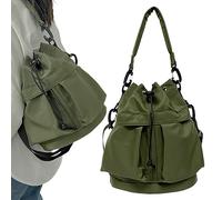 Bolsas de cubo de hombro para mujer, de nailon Sling Purses Satchel Tote para mujer, bolsas de hombro con correas anchas, para el fitness, los viajes, las salidas, el deporte,