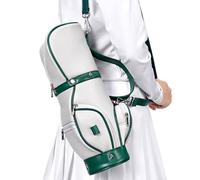 Bolsas de cuero-soporte de pelota de golf 34x12x15cm, bolsa de cuero PU, bolso ligero simple | Bolso durable para mujer, accesorios de entrenamiento de Golf en ple