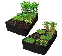 Bolsas de Cultivo de Plantas,Cama de Jardín Elevada de Tela,486L Bolsa Verduras Plantar,Gran Capacidad Bolsa Siembra,Bolsa de Plantación Rectangular Jardín para Verduras,Frutas,Flores,Hierbas (2PCS)