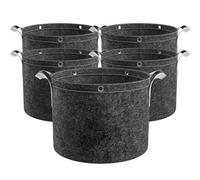 Bolsas de cultivo de plantas de tela no tejida con anillos multiusos y asas resistentes para una mayor portabilidad y un entorno óptimo de raíces (10 galones)
