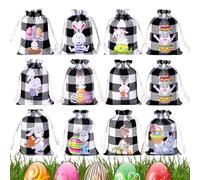 Bolsas de de Pascua, 12 piezas con bonito diseño de conejo, bolsas de arpillera, para bodas, damas de, invitados, compañeros de trabajo, vacaciones, Pascua, Navidad