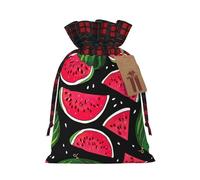 Bolsas de decoración de regalo con estampado de sandía, bolsas con cordón, ecológicas, para aniversarios