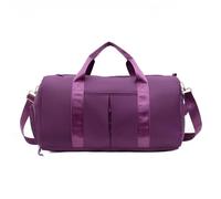 Bolsas de deporte de nailon impermeables para exteriores, para hombres y mujeres, para entrenamiento, fitness, viajes, esterilla de yoga, bolsa deportiva con compartimento para zapatos (color morado)