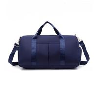 Bolsas de deporte de nailon impermeables para exteriores, para hombres y mujeres, para entrenamiento, fitness, viajes, yoga, esterilla de deporte, bolsa deportiva con compartimento para zapatos, azul