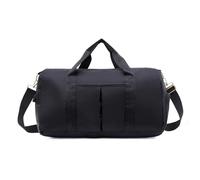 Bolsas de deporte de nailon impermeables para exteriores, para hombres y mujeres, para entrenamiento, fitness, viajes, yoga, esterilla de deporte, bolsa deportiva con compartimento para zapatos, Negro