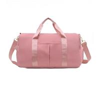 Bolsas de deporte de nailon impermeables para exteriores, para hombres y mujeres, para entrenamiento, fitness, viajes, esterilla de yoga, bolsa deportiva con compartimento para zapatos (rosa)
