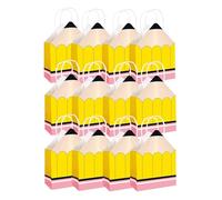 Bolsas De Dulces De Lápiz - 12 Piezas De A La Bolsa De La Escuela | Primer Día En Forma De Lápiz Bolsa Maestro | Decoraciones De Fiesta Pequeña Para Calculadora Conferencias De Vacaciones Notas