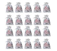 Bolsas de dulces de Navidad con diseño de cierre de cordón para envolver regalos, decoraciones de fiestas, festivales, bolsas de regalo con cordón