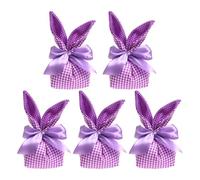 Bolsas de dulces de Pascua, Bolsas de Favor del Conejito de Pascua - Bunny Ears Candy Treat Bolss | Boldes de regalo 5x con, favores de fiesta decoraciones de Pascua para bocadillos de galletas Embal