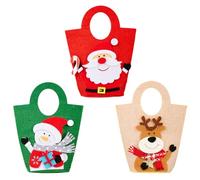 Bolsas De Dulces De Regalo De Fieltro De Navidad, Tela De Fieltro S-uave, 21x16.5cm, Bolsas De Golosinas Navideñas, Fiestas Festivas Favorecidas Al Cubo, Reutilizable, Ecológico, Para El Aula, Eventos