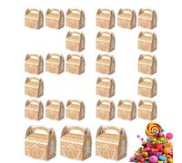 Bolsas de dulces navideños - Paquete de 20 cajas de regalo de tesoros de mano, divertido muñeco de nieve y hombre de jengibre | Embalaje portátil para galletas, chocolates y regalos de fiesta, obsequi