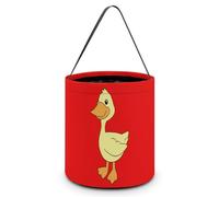 Bolsas de dulces reutilizables con diseño de pato amarillo para Halloween, para decoración de fiestas y días festivos