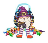 Bolsas de edulcorante Halloween Bolsa resistente para dulces o ácido para niños y adultos, bolsas de fiesta espeluznantes | Recipientes de forro polar reutilizables, regalos Spook House, titular de