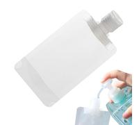 Bolsas de embalaje de loción de viaje - Bolsas de prensa, botellas recargables, recipientes portátiles resistentes a fugas para líquidos acondicionadores, esenciales ligeros respetuosos