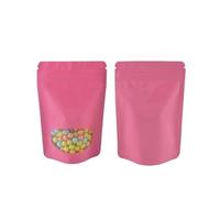 Bolsas de embalaje for alimentos, 100 unidades, autosellantes, con cierre hermético, for colocar en la ventana, vacías, for secos, frutas, tés, regalos(100pc Pink,11x16cm)
