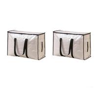 Bolsas de embalaje móviles 2PCS PP Bolsas tejidas de mano para soluciones de almacenamiento eficientes (72L)