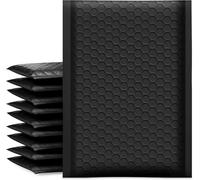 Bolsas de envío adhesivas autoselladas, sobres correo impermeables for embalaje negocios, suministros maquillaje, 100 Uds para Cosméticos(Black,11 * 13cm)