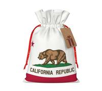 Bolsas de envoltura reutilizables con estampado de bandera del estado de California, bolsas de envoltura versátiles para ocasiones especiales, aniversarios, fiestas más