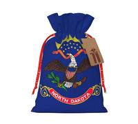 Bolsas de envoltura reutilizables con estampado de bandera del estado de Dakota del Norte, bolsas de envoltura versátiles para ocasiones especiales, aniversarios, fiestas más