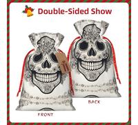 Bolsas de envoltura reutilizables con estampado de calavera mexicana, bolsas versátiles para ocasiones especiales, aniversarios, fiestas más