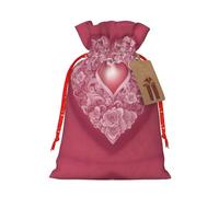 Bolsas de envoltura reutilizables con estampado de corazón romántico, bolsas versátiles para ocasiones especiales, aniversarios, fiestas más