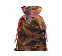 Bolsas de envoltura reutilizables con estampado de hongos mágicos, bolsas de envoltura versátiles para ocasiones especiales, aniversarios, fiestas más