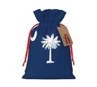 Bolsas de envoltura reutilizables con estampado de la bandera de Carolina del Sur, bolsas de envoltura versátiles para ocasiones especiales, aniversarios, fiestas más