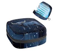 Bolsas de época para la escuela, bolsa de almacenamiento de servilletas sanitarias, bolsa de copa menstrual con cremallera, bolsas de tampón para mujer, constelación de Tauro-905