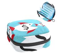 Bolsas de época para la escuela, bolsa de almacenamiento de servilletas sanitarias, bolsa de copa menstrual con cremallera, bolsas de tampón para mujeres, peces que comen más pequeños