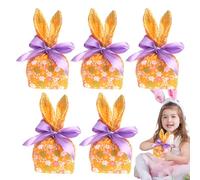 Bolsas de Favor Bunny de Pascua, Bolsas de Pascua - Bunny Ears Candy Treat Bolss,Boldes de regalo 5x con, favores de fiesta decoraciones de Pascua para bocadillos de galletas Embalaje de joyería