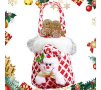 Bolsas De Favor Navideñas - Decoración del Hogar de Papá Noel Reutilizable con Asa,Bolsas De Adviento Navideñas | Para Decoración Del Hogar Cumpleaños Año Nuevo Boda Fiesta