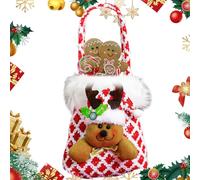 Bolsas De Favor Navideñas,Decoración del Hogar de Papá Noel Reutilizable con Asa | Decoración Para Fiesta De Navidad | Para Niños Adultos Familia Amigos Cumpleaños Acción De Gracias Año Nuevo Boda