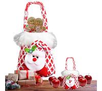 Bolsas De Favor Navideñas | Decoración Del Hogar Reutilizable De Papá Noel Con Asa - Decoración Para Fiesta De Navidad - Para Niños Adultos Familia Amigos Halloween Víspera Fiestas Navideñas