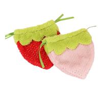 Bolsas de felpa para caramelos de fresa, bolsa organizadora de golosinas de fresa, diseño de cordón multifuncional, bolsa de envoltura para envolver huevos de Pascua, aperitivos