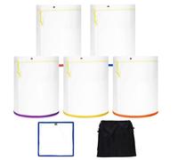 Bolsas de filtro 5pcs 5 galones All-Mesh Filtrado rápido 25/73/120/160/220 bolsas de micras con de red de nylon reutilizables ventiladas con lápiz de color y etiqueta de color con tela de