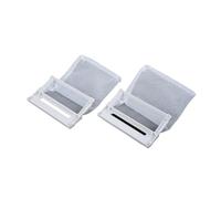 Bolsas de filtro compatibles con lavadora LG, gris claro, 140 x 100 mm, ABS, 100 x 60 mm, 2 unidades, accesorios de malla for lavandería.