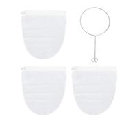 Bolsas de Filtro de Malla Fina Reutilizables, Bolsas de Colador de Grado Alimenticio con Asa de Acero Inoxidable, 31x30cm - Filtración Rápida Sin Residuos, Multifuncionales para