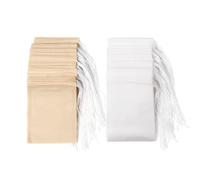 Bolsas de filtro de té desechables con cordón, bolsas de té para té suelto, bolsas de filtro de té, 100 unidades vacías (6 x 8 cm). (100 Piezas)