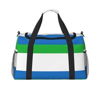 Bolsas de fin de semana con estampado de bandera de Sierra Leona para mujer, bolsas de viaje, bolsa de viaje, bolsa de equipaje, accesorios de viaje, Black, Talla única