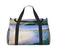 Bolsas de fin de semana con estampado de cataratas del Niágara para mujer, bolsas de viaje, artículos personales, bolsa de equipaje, accesorios de viaje, Black, Talla única