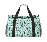 Bolsas de fin de semana con estampado de pingüinos lindos para mujer, bolsas de viaje, bolsa de viaje, bolsa de equipaje, accesorios de viaje, Black, Talla única