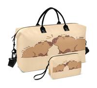 Bolsas de fin de semana de viaje, bolsa de gimnasio Capybara I'm So Tired, bolsa de mano con bolsa de aseo para avión, viajes, gimnasio, yoga, Capybara I'm So Tired, Talla única, moda