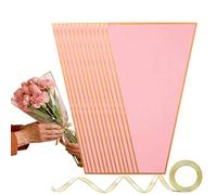Bolsas de Flores,50 Unidades, 27,9 x 45,7 x 8,9 cm, Transparentes Con Cinta | Pack De Fundas Florales Para Ramos | para Mujer Esposa Novia Hija Boda Cumpleaños Día de la Madre Graduación