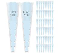 Bolsas De Flores Para Ramos: Envolvente Floral De 50 Piezas, De Embalaje Para Ramo De Un Tallo De 4 Mil De Grosor, Bolsas De Flores | Floristería Cumpleaños Boda Graduación Día De La