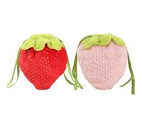 Bolsas De Fresa De Lujosa - Strawberry Goodie Pouch | De Fiesta Con Cordón | Molteo Multifuncional De Regalo | De Envoltura De Suministros Para La Fiesta De Diseño Con Cordón Para Bocadill