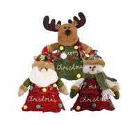 Bolsas de Galletas navideñas | 3 Bolsas con Cremallera para Almacenamiento, Bolsas 3D con muñeca, Papá Noel, muñeco de Nieve, y Fruta navideña | para Caramelos, Galletas, Frutas pequeñas