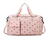 Bolsas de Gimnasia para Mujeres, Bolsas de Lona Linda de Gran Capacidad con Zapato y Compartimento húmedo, Bolso de Fresa con Banda de Barra de Equipaje, manija y Correa para Viajes, Deportes
